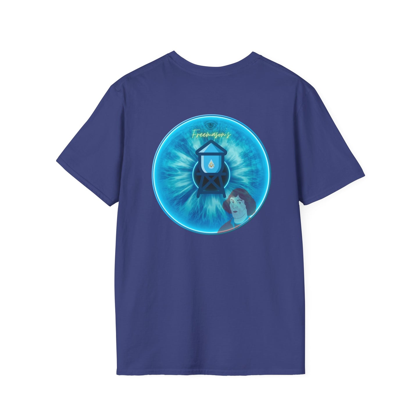 Classic Donut Tee - Unisex Soft-Style - "The Peering Donut of Opacity" - light blue idonut - variant 3