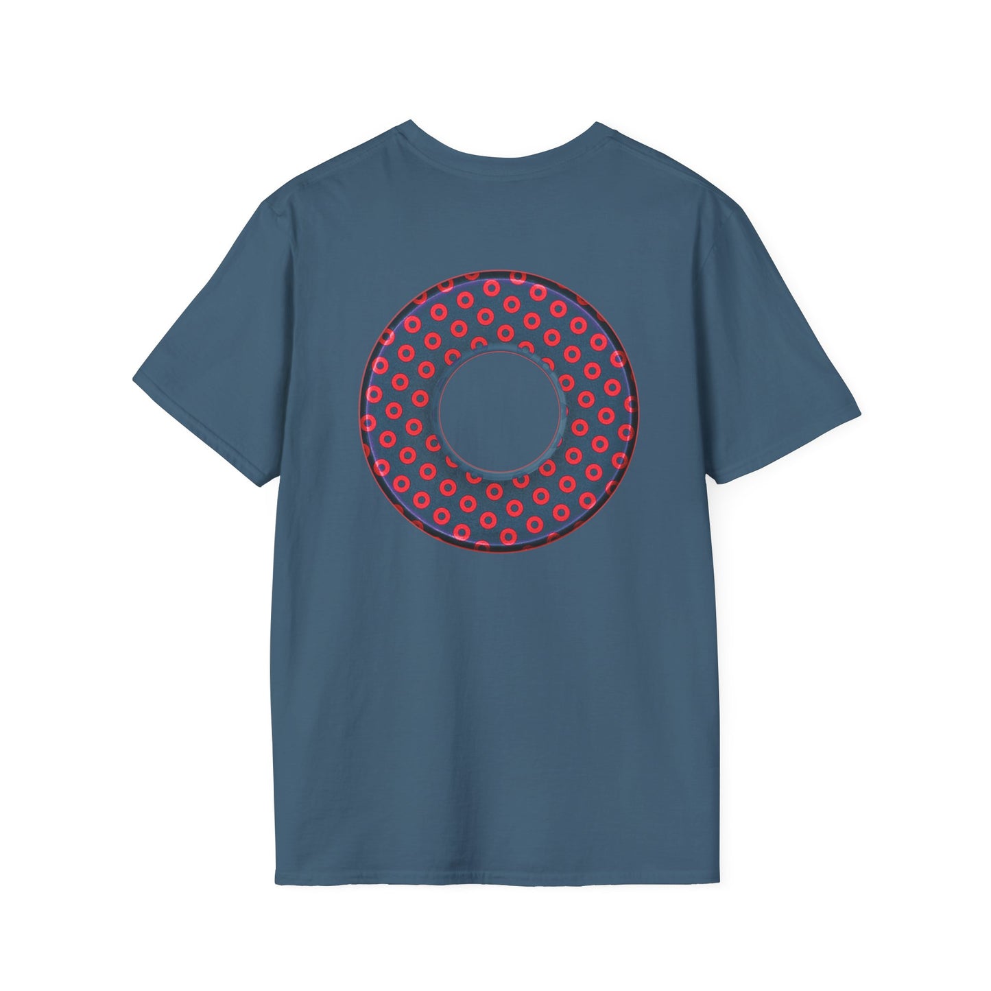 Plain Donuts/Unisex Soft-Style - "Plain Electric Paradoxical Donuts" - navy blue/red donuts