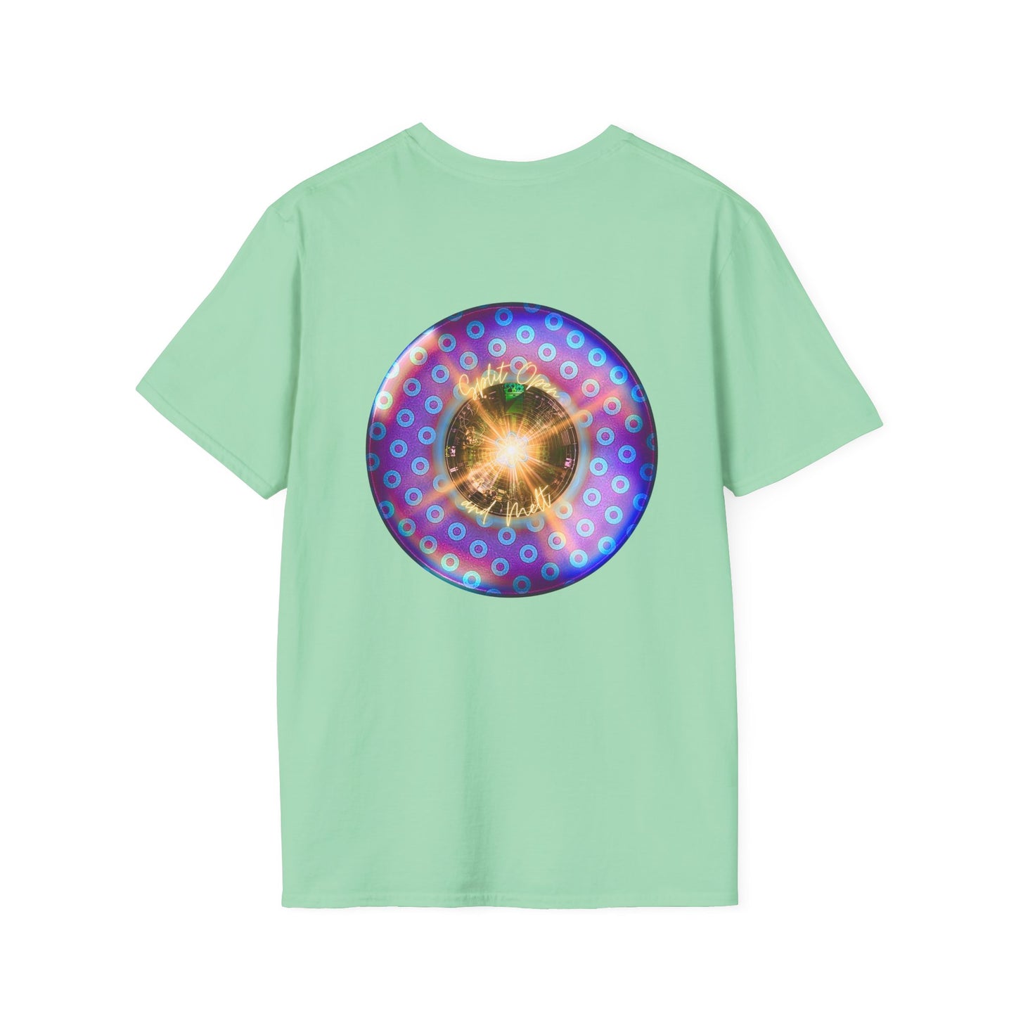 Classic Donut Tee - Unisex Soft-Style - "Donut Melts" - purple/blue paradoxical donut