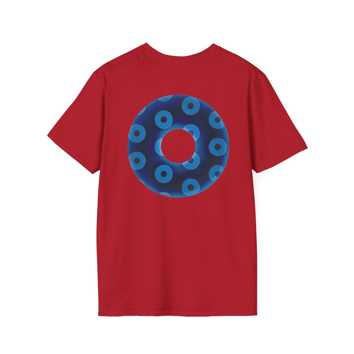Plain Donuts/Unisex Soft-Style - "Plain Blimpy Paradoxical Donuts" - dark blue/sky blue donuts