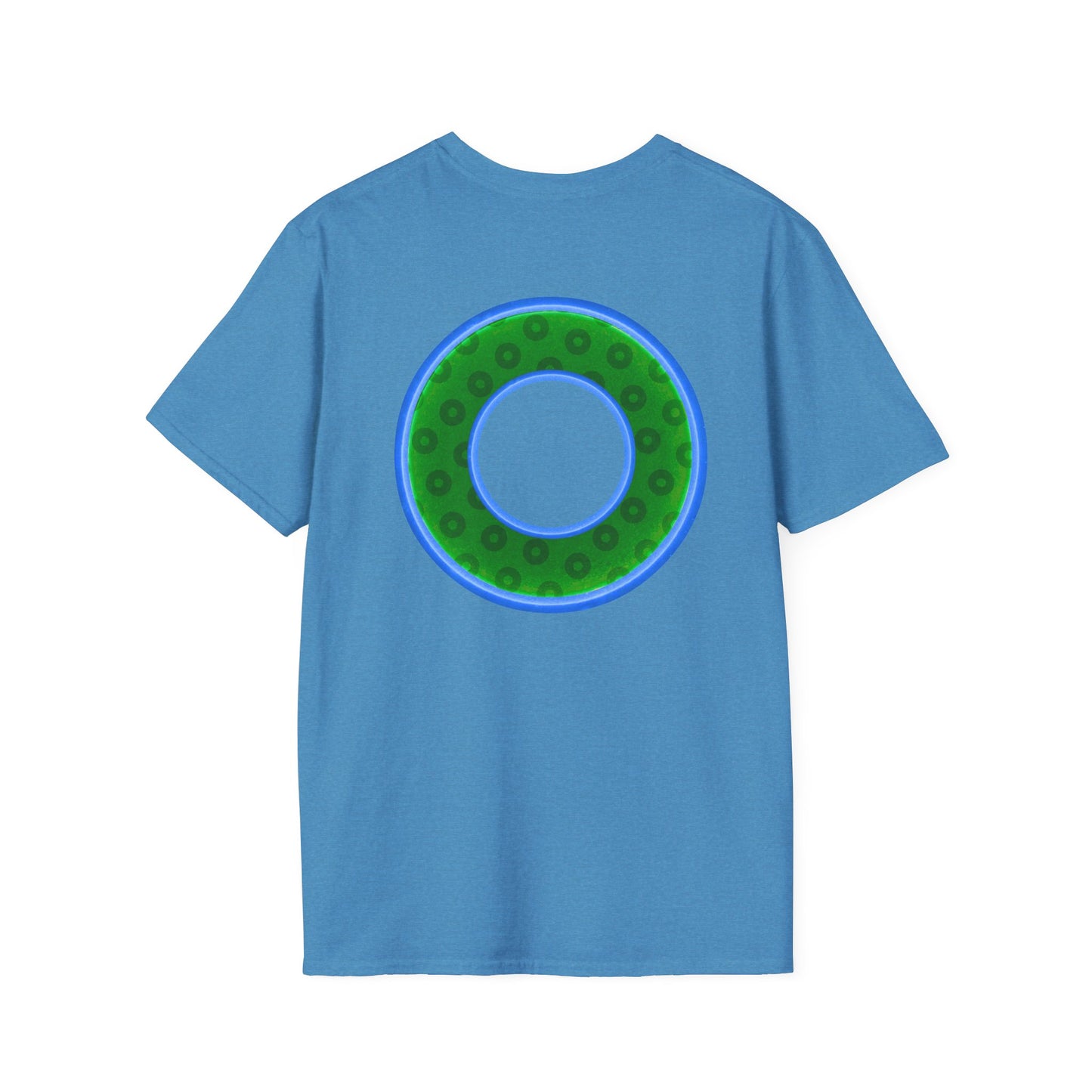 Plain Donuts/Unisex Soft-Style - "Plain Wide Mouthed Paradoxical Donuts" - green/light blue donuts