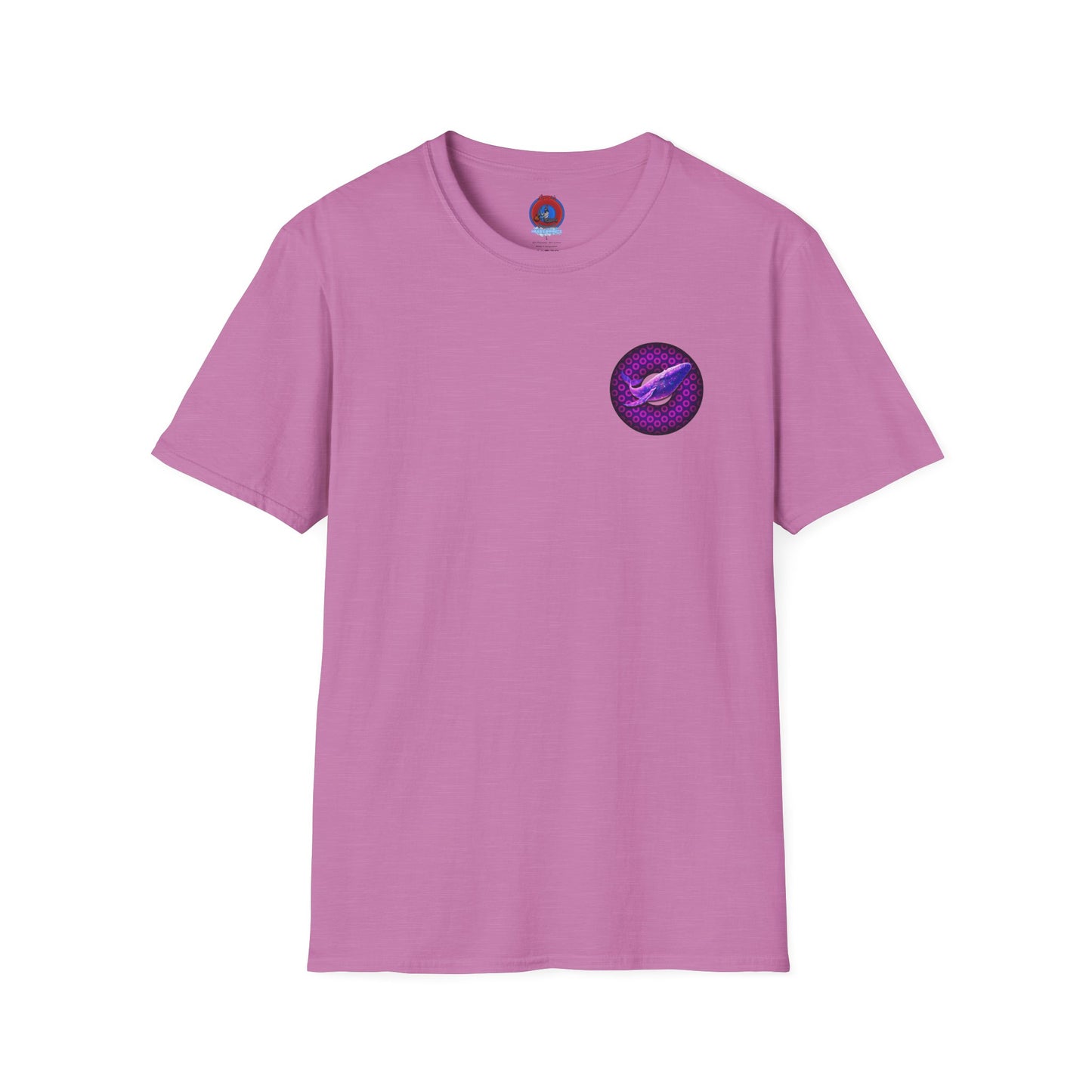 Classic Donut Tee - Unisex Soft-Style - "A Purple Humpback Whale of a Good Time" - variant 1 - purple paradoxical donut
