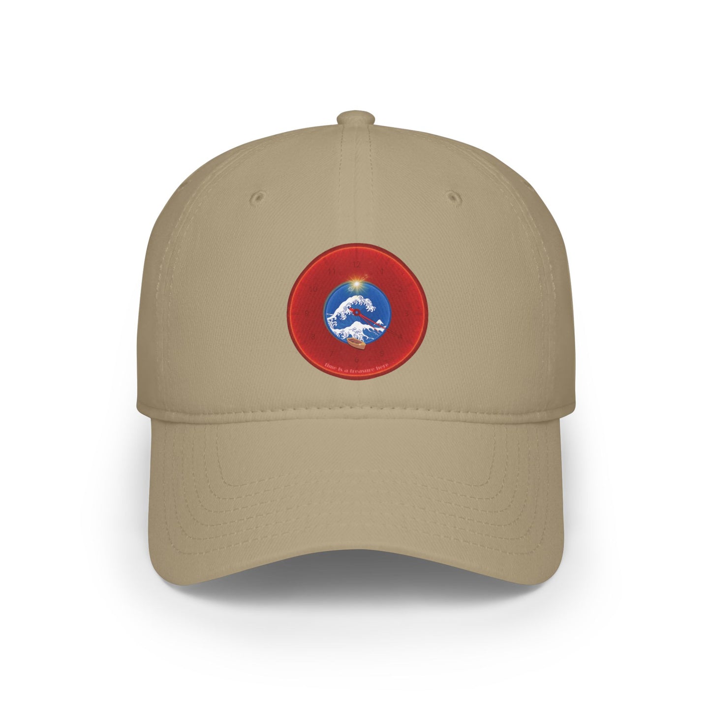 Lumpy Donut Baseball Cap - "Donuts so Wide" - variant 2 - vivid red donut w/