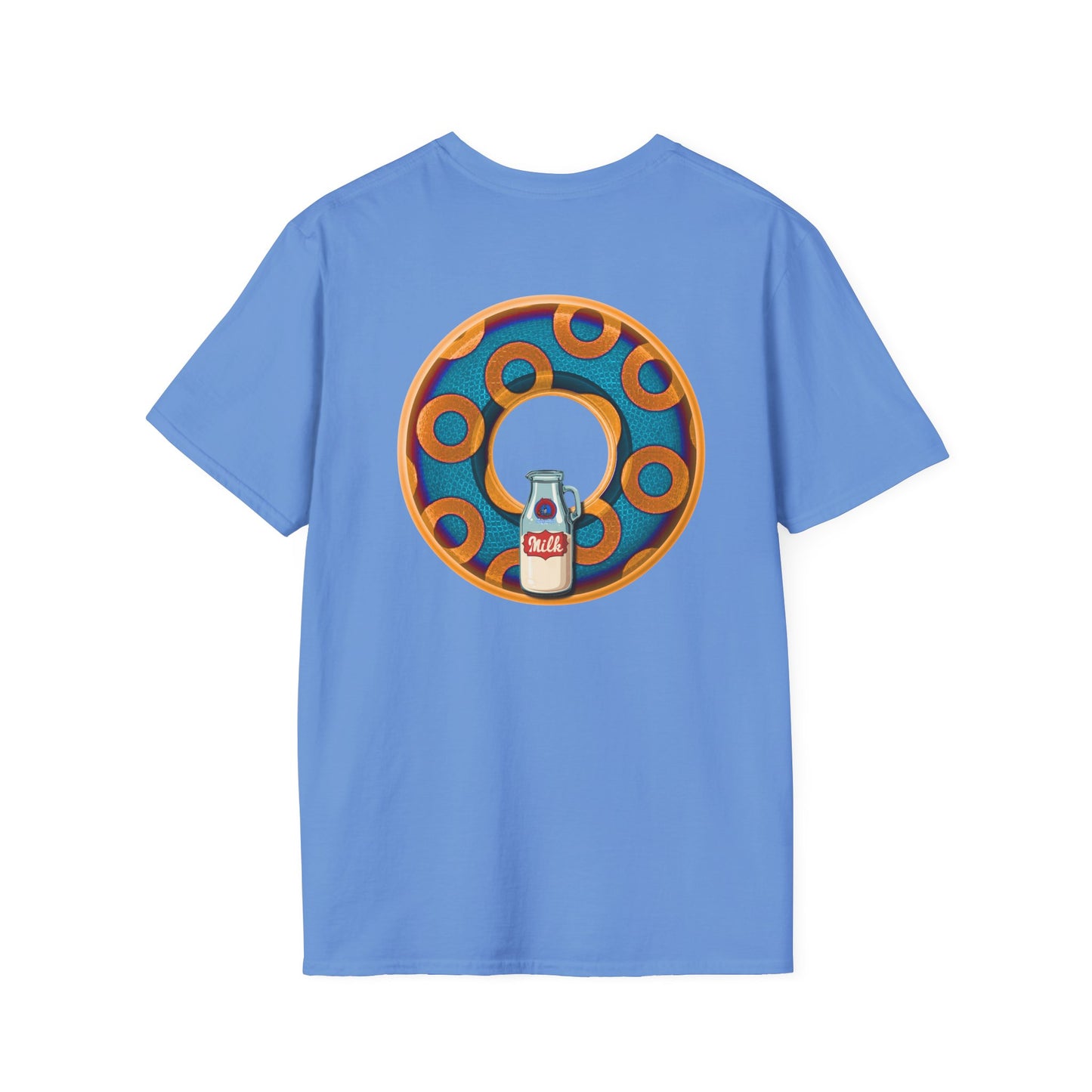 Classic Donut Tee - Unisex Soft-Style - "Wooked Cream - YEMSG Donut " -purple/red rustic paradox donut - variant 4