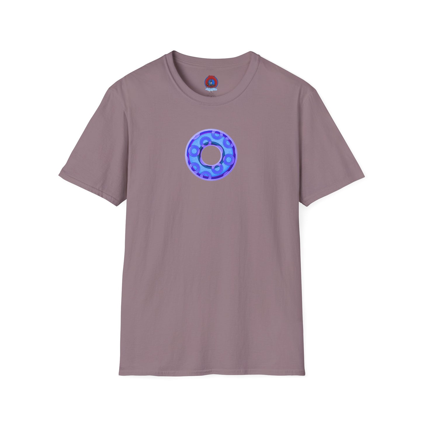 Plain Donuts/Unisex Soft-Style - "Plain Rustic Paradoxical Donuts" - light blue/purple donuts