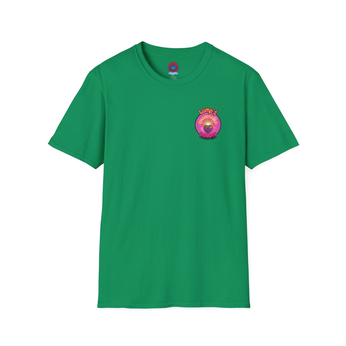 Classic Donut Tee - Unisex Soft-Style - "Lump's Official Charitable Donut" - series 1.0  - magenta donut [*100 to general charity fund]