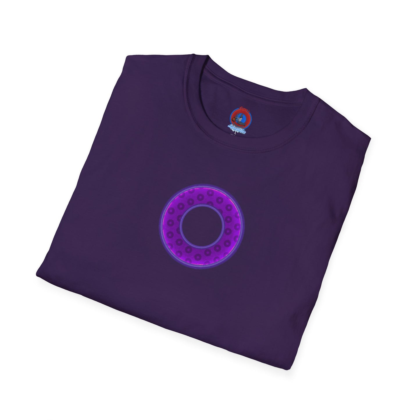 Plain Donuts/Unisex Soft-Style - "Plain Wide Mouthed Paradoxical Donuts" - purple/dark purple donuts