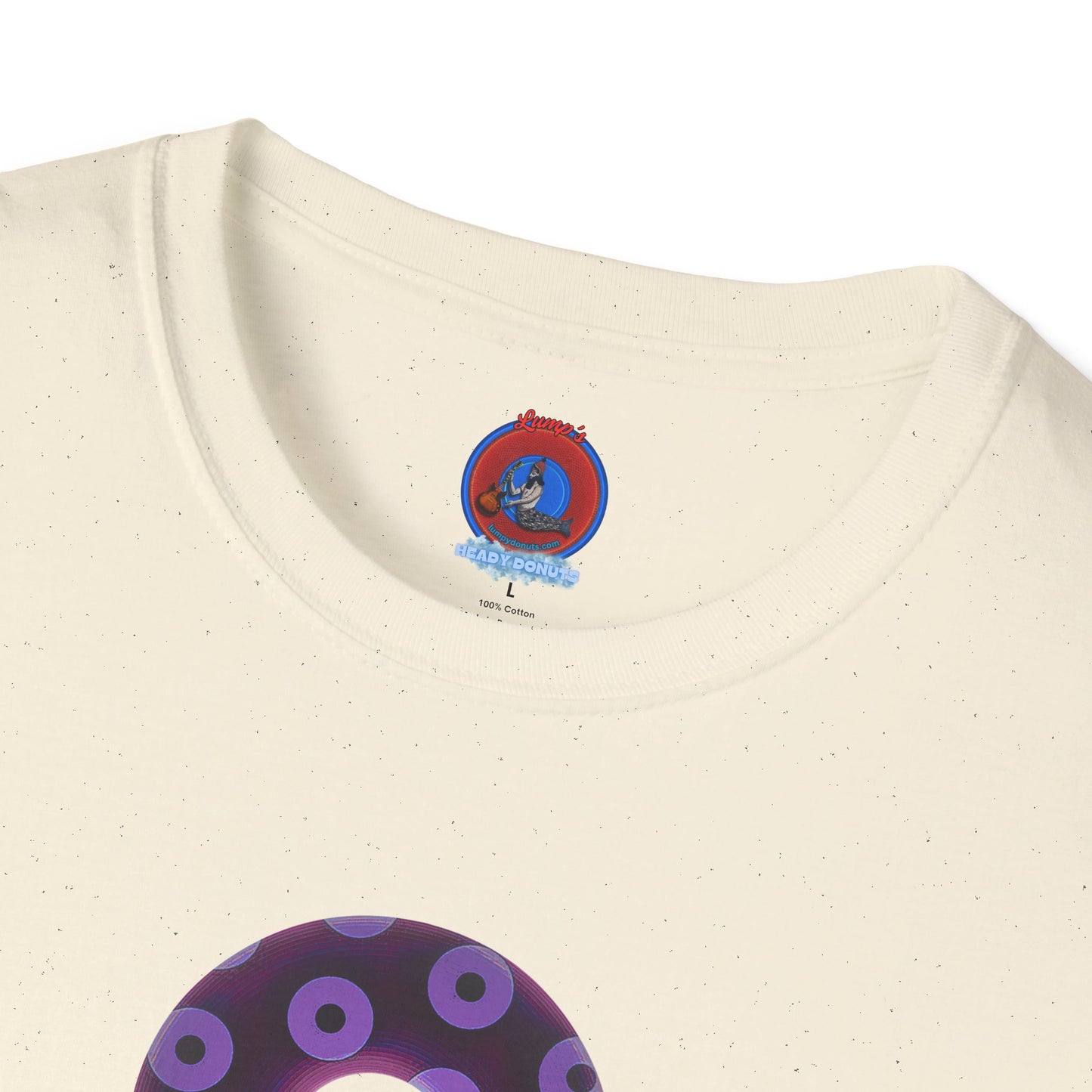 Plain Donuts/Unisex Soft-Style - "Plain Blimpy Paradoxical Donuts" - dark red violet/light purple donuts