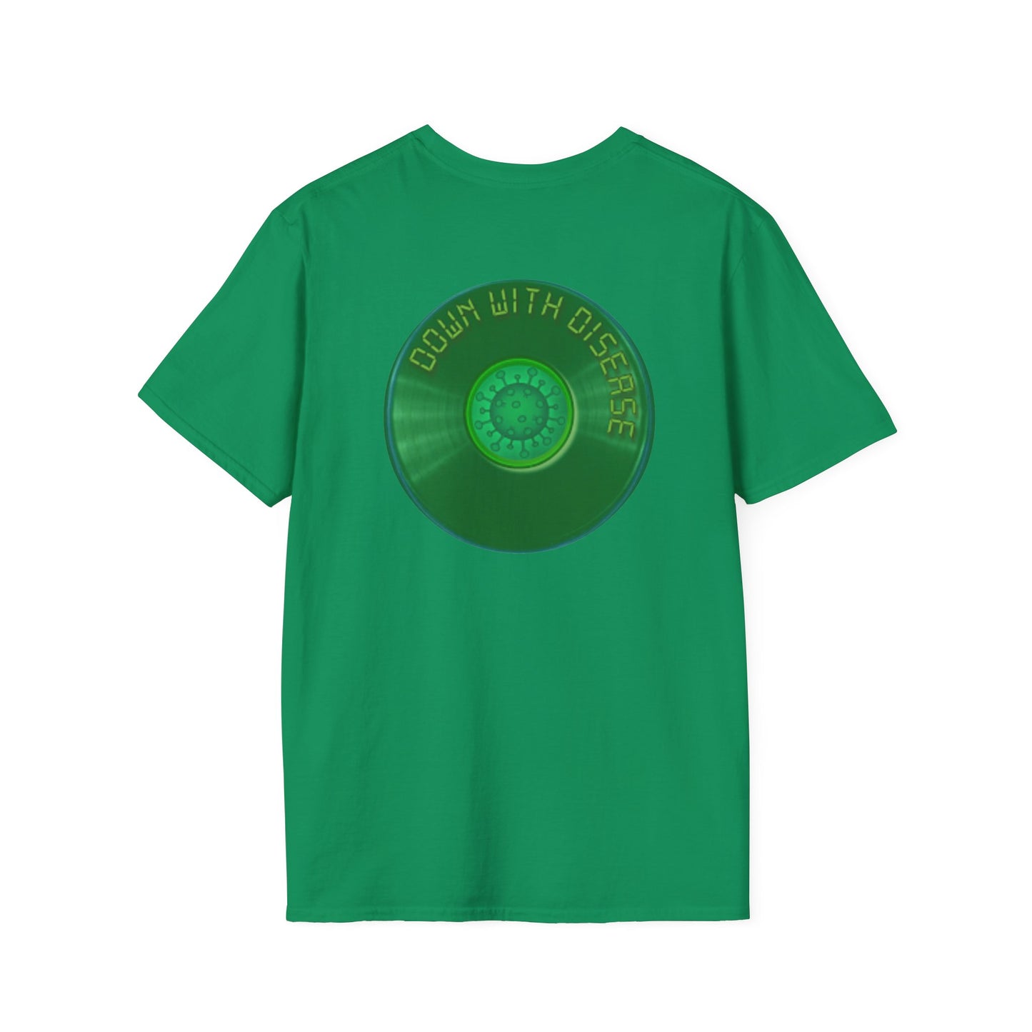Classic Donut Tee - Unisex Soft-Style - "Down with this Donut Tee" - green donut