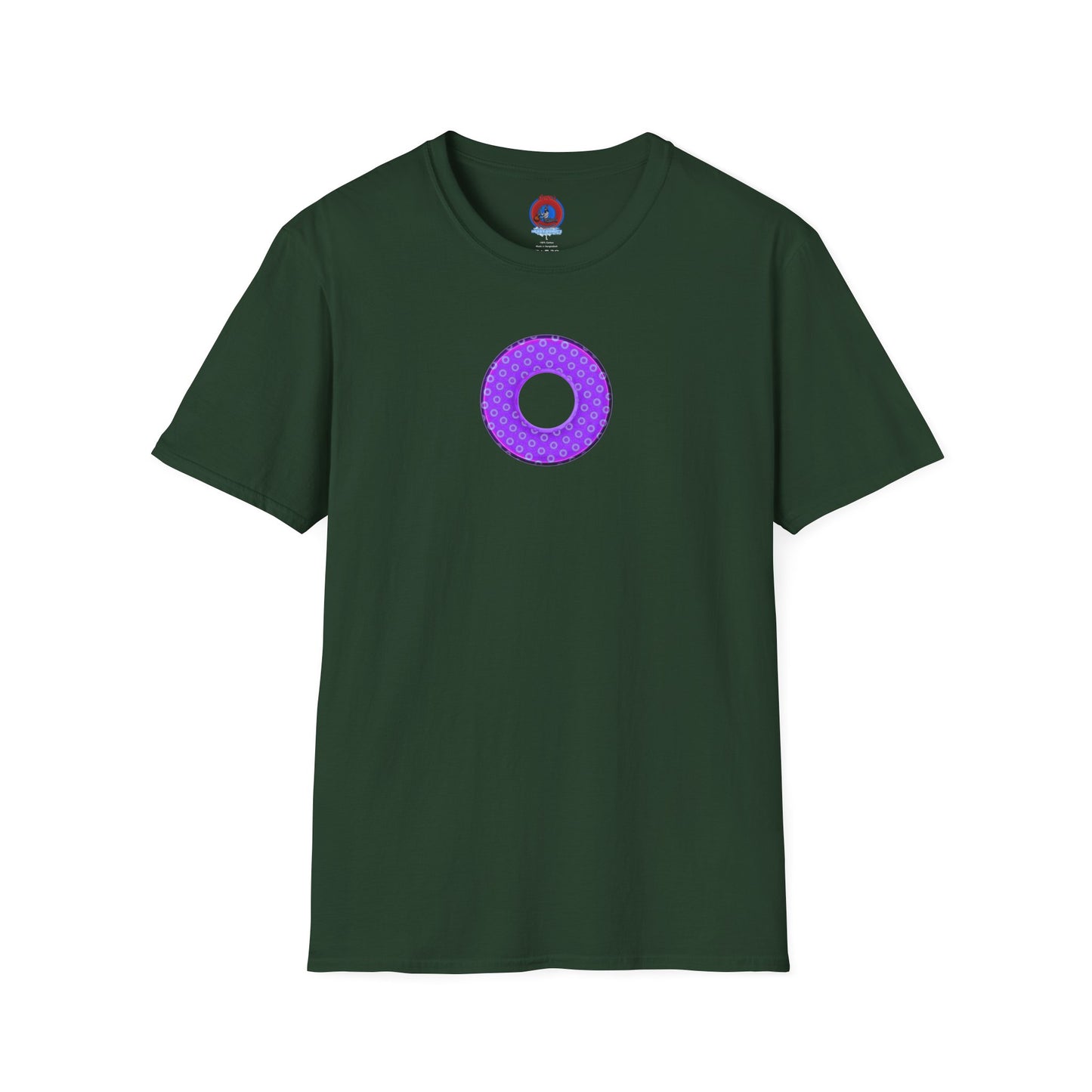 Plain Donuts/Unisex Soft-Style - "Plain Electric Paradoxical Donuts" - bright purple/light purple donuts