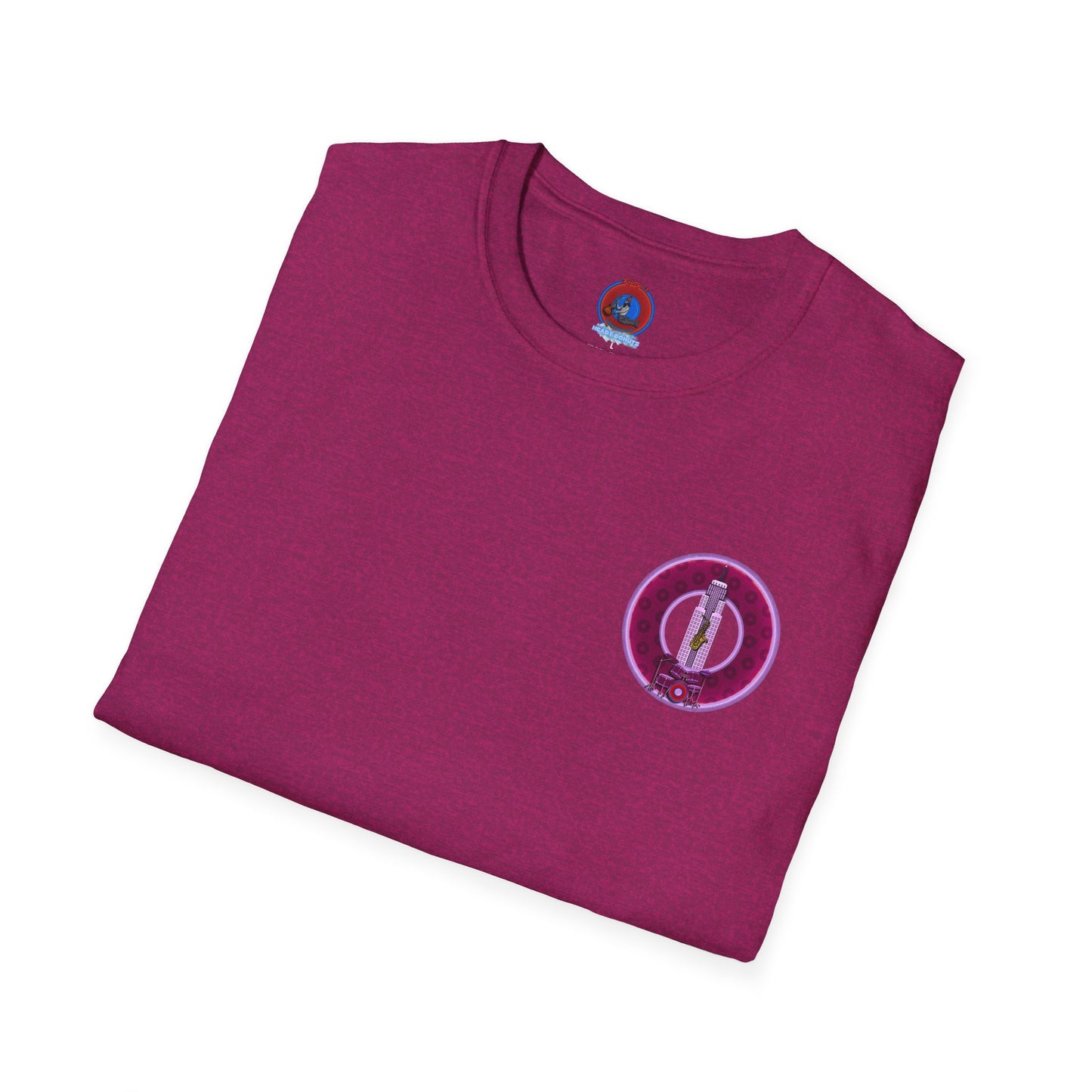 Classic Donut Tee - Unisex Soft-Style - "Simple Prep Donuts" - widemouthed purple/light purple donut