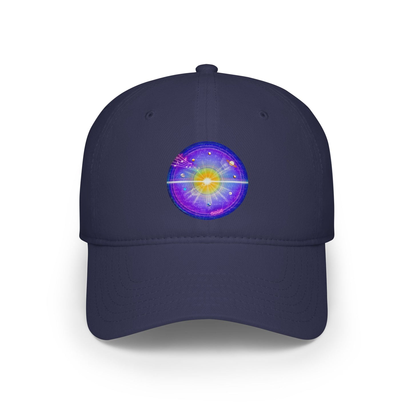 Lumpy Donut Baseball Cap - "The Quite Profound Donut Cap" - vivid purple solar donut w/