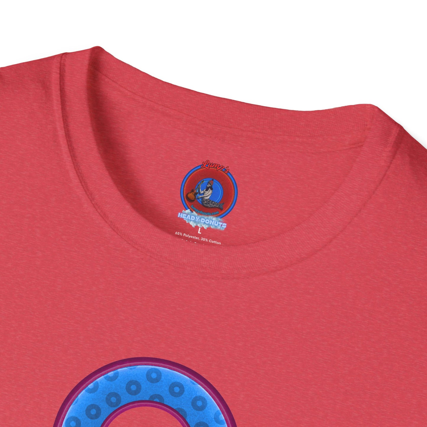 Plain Donuts/Unisex Soft-Style - "Plain Wide Mouthed Paradoxical Donuts" - light blue/dark magenta donuts