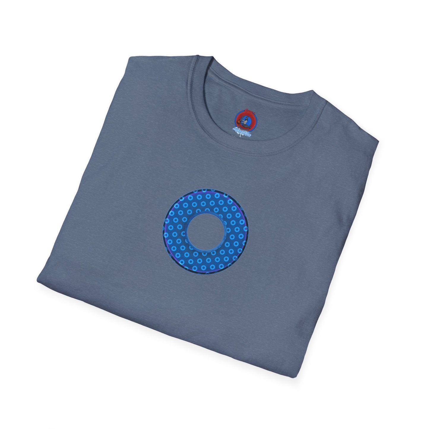 Plain Donuts/Unisex Soft-Style - "Plain Electric Paradoxical Donuts" - sky blue/dark blue donuts