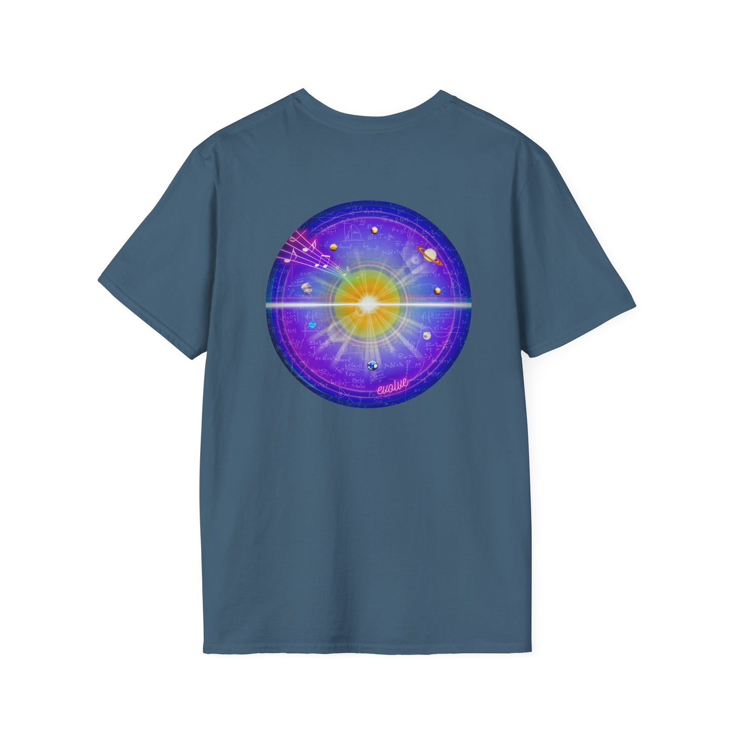 Classic Donut Tee - Unisex Soft-Style - "The Quite Profound Donut" - series 1.0  - blue/purple/magenta donut