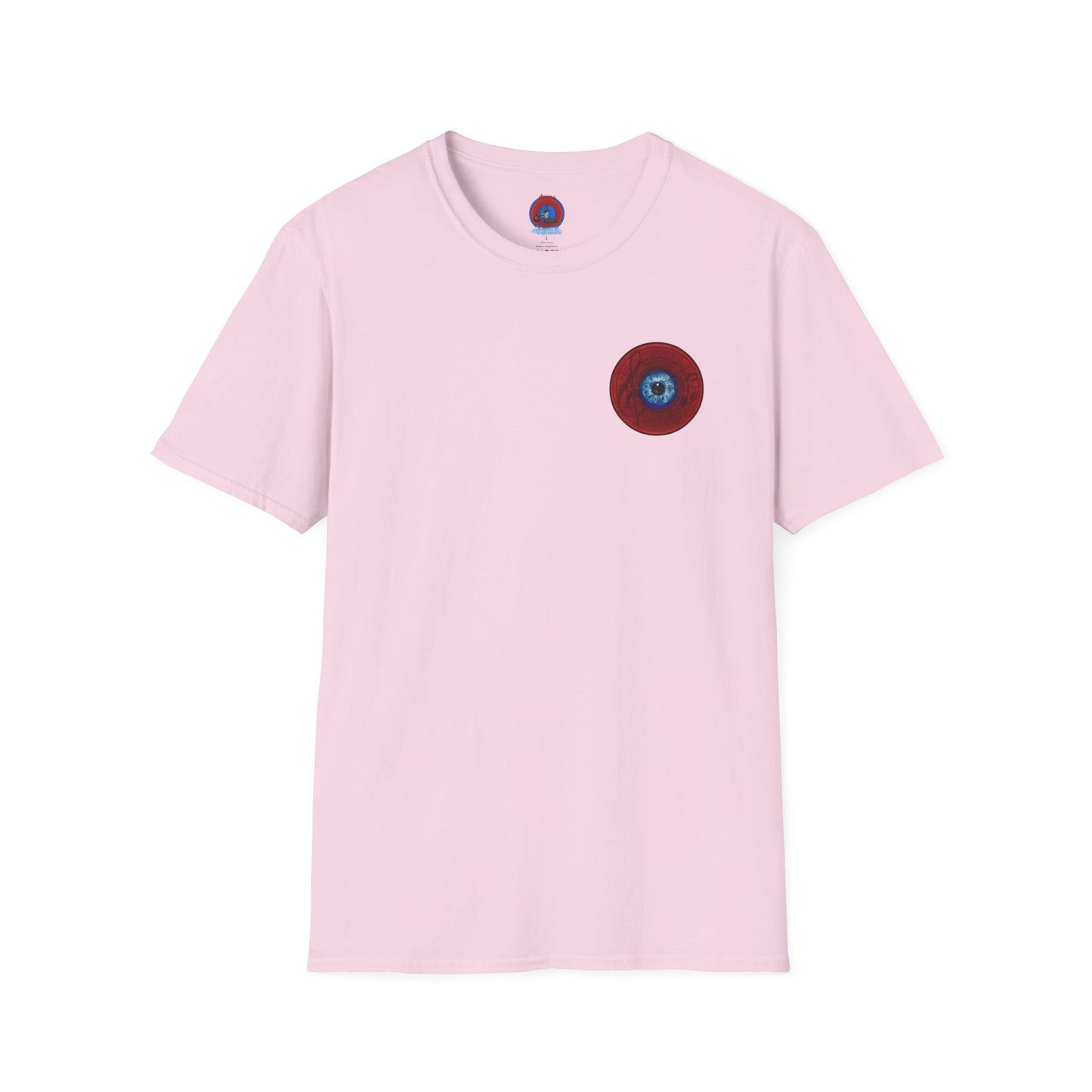 Classic Donut Tee - Unisex Soft-Style - "Peering through Your Opacity" - series 1.0 - red donut w/eye