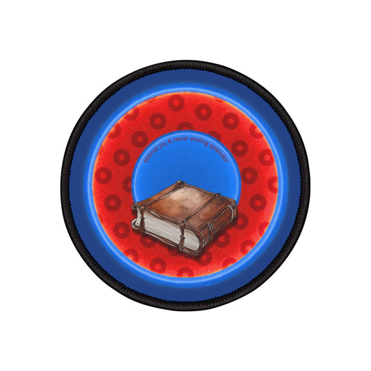 Iron-On Donut Patch - "Read the F'ing Donut Patch" - paradoxical blue/red donut