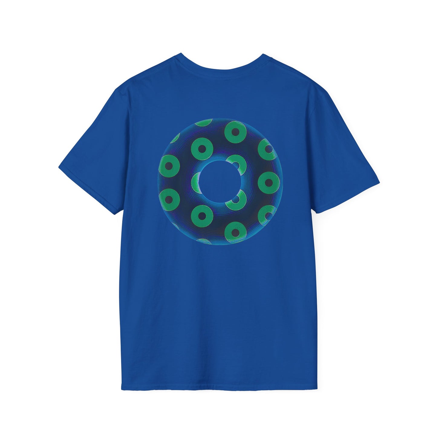Plain Donuts/Unisex Soft-Style - "Plain Blimpy Paradoxical Donuts" - dark blue/jade green donuts
