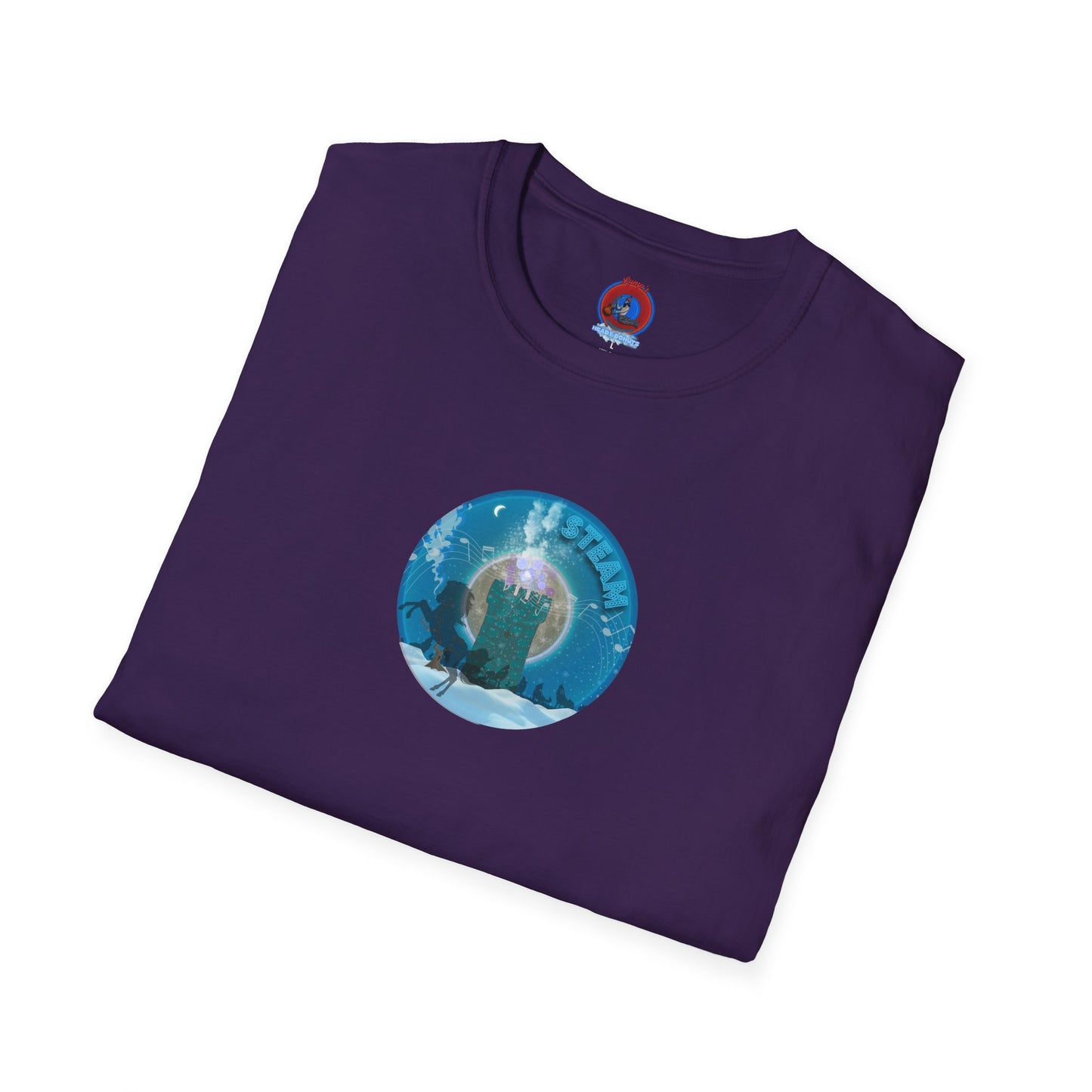 Classic Donut Tee - Unisex Soft-Style - "Steaming Fresh Donuts" - series 1.0 - vivid blue donut