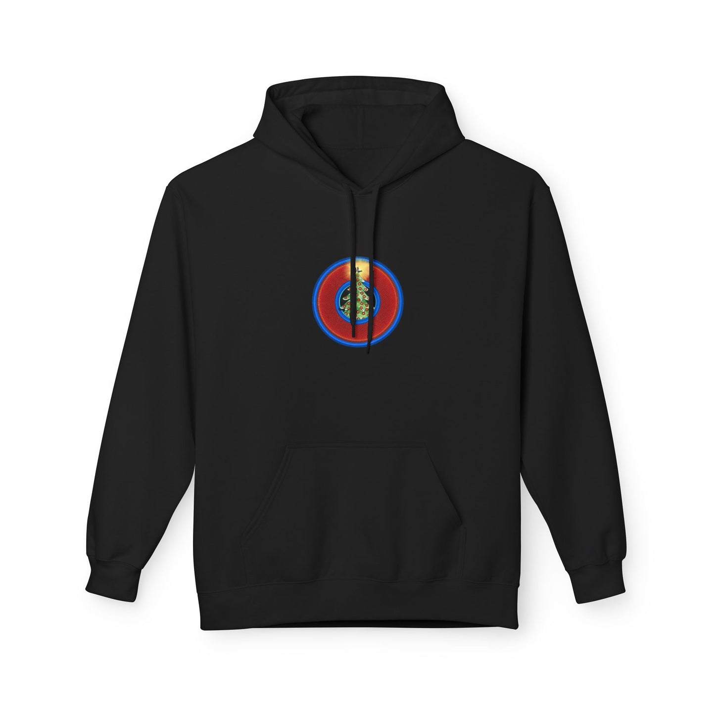 Fleece Harry Hoodies [Midweight Soft-style] - "It's Always Phishmas in Philly" - red rustic donut