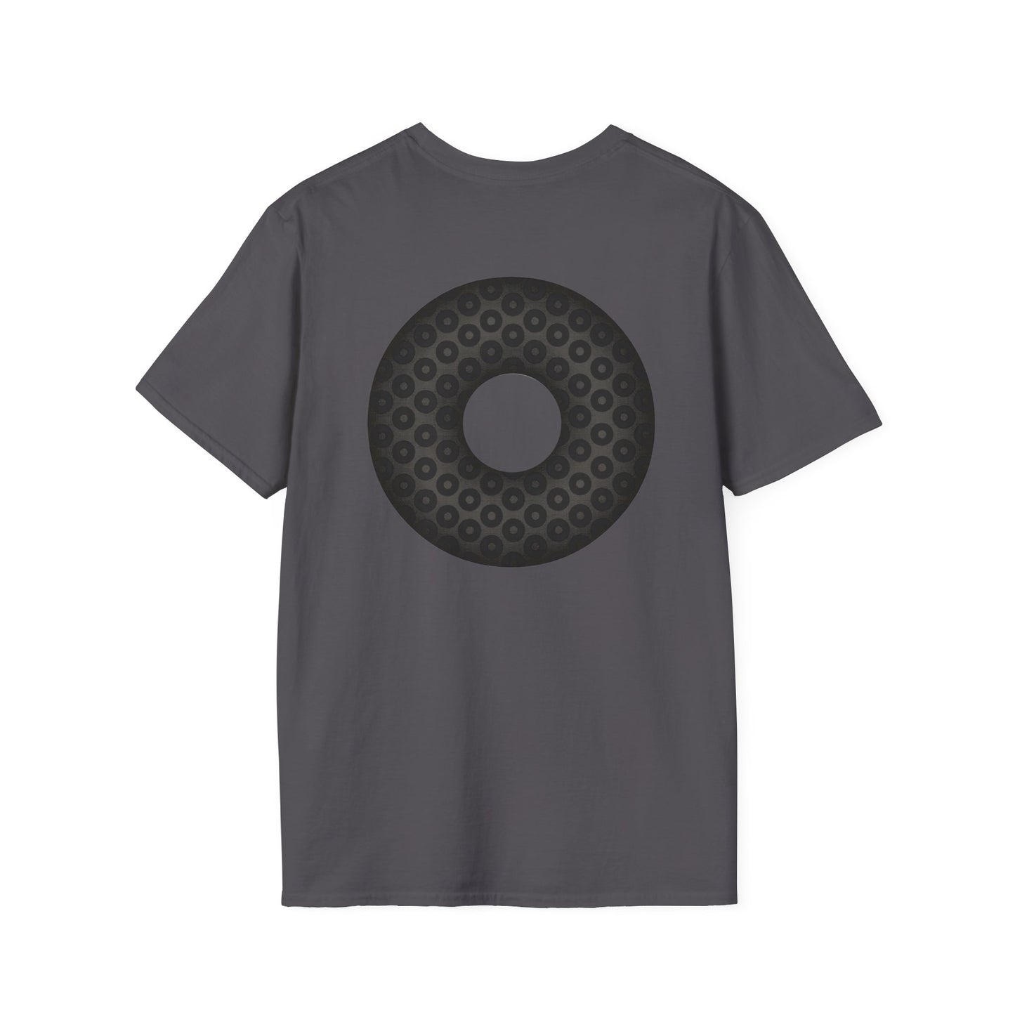 Plain Donuts/Unisex Soft-Style - "Plain Paradoxical Grided Donut" - black/black donuts