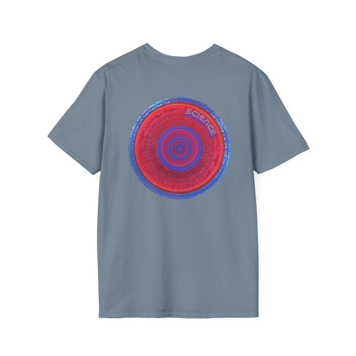 Classic Donut Tee - Unisex Soft-Style - "Tube Donuts" - series 1.0 - red donut/lighter blue bordering