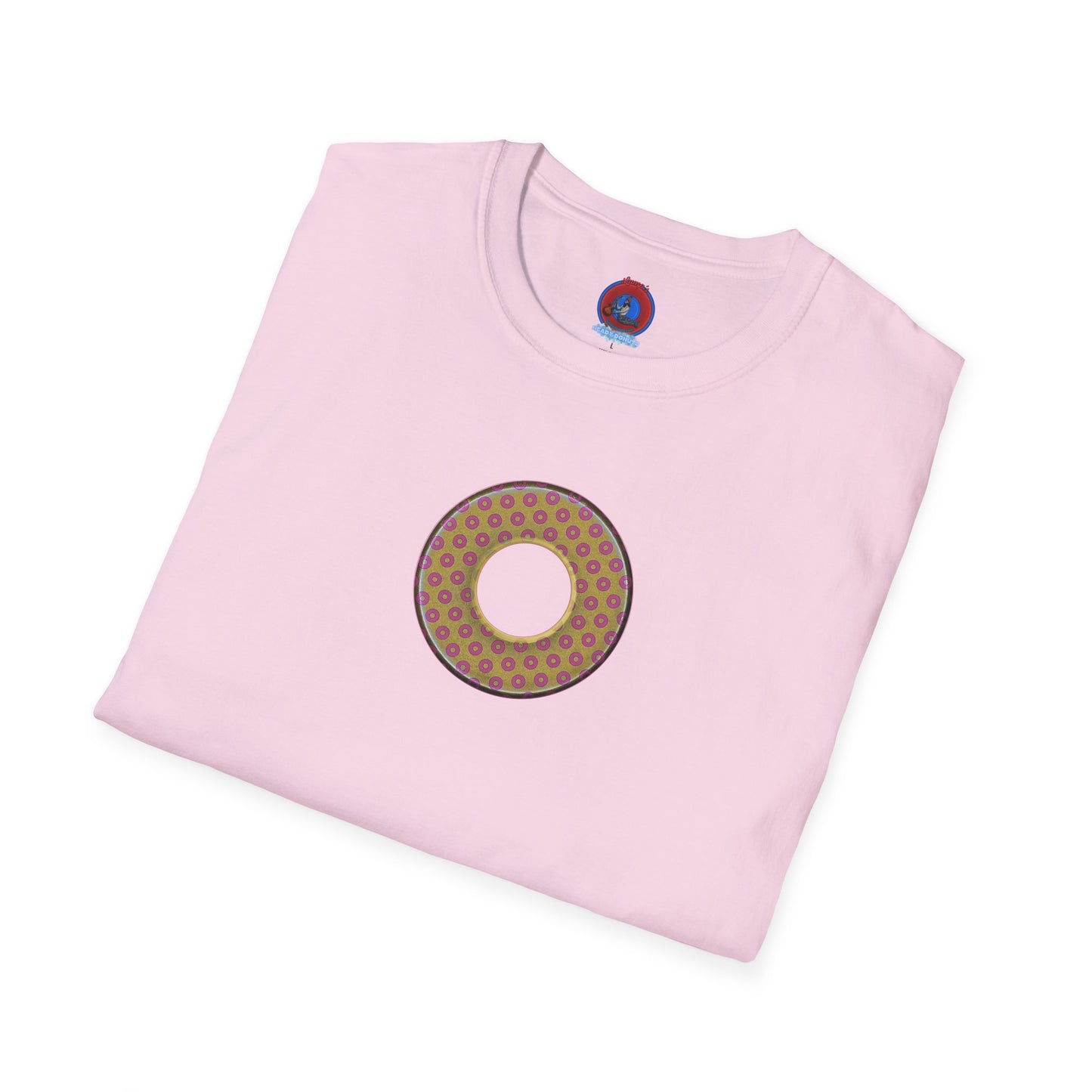 Plain Donuts/Unisex Soft-Style - "Plain Electric Paradoxical Donuts" - gold/pink donuts