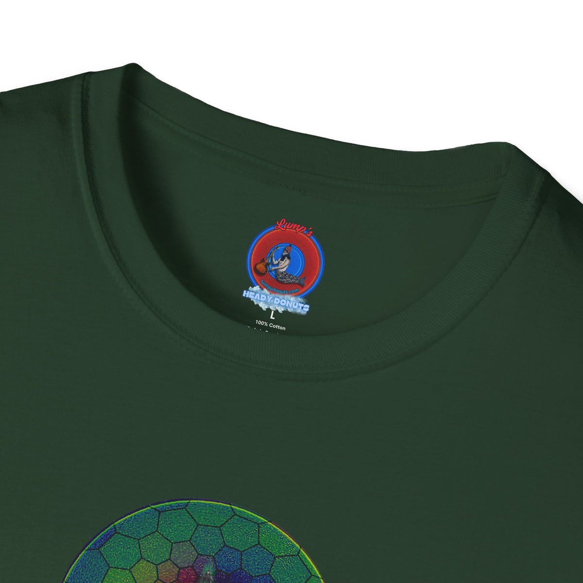 Classic Donut Tee - Unisex Soft-Style - "Save the Mondegreen City Hall Clock Tower" - hexadonut - series 1.0 -variant 1 - green donut