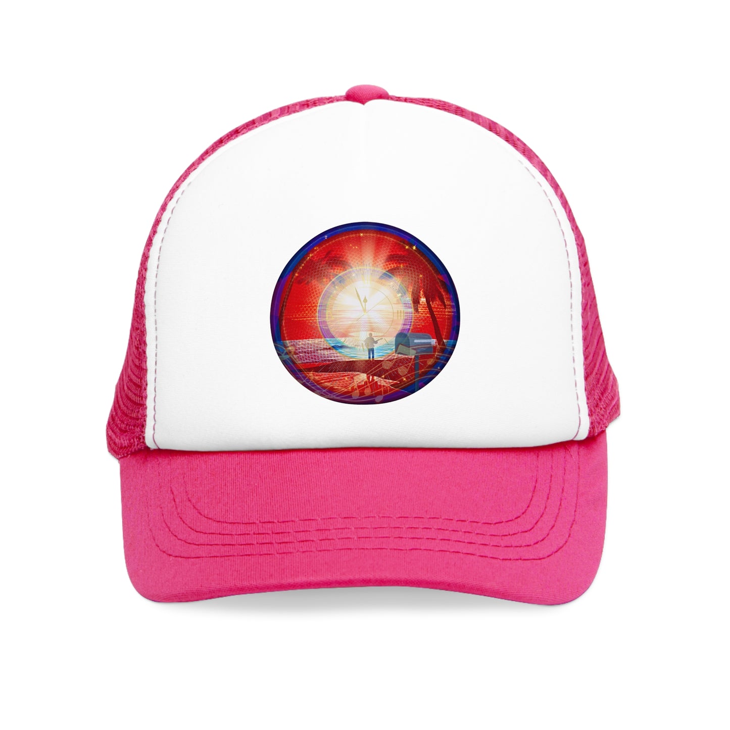 Lumpy Trucker Hat - "The Velvet Cake Donut" - red donut