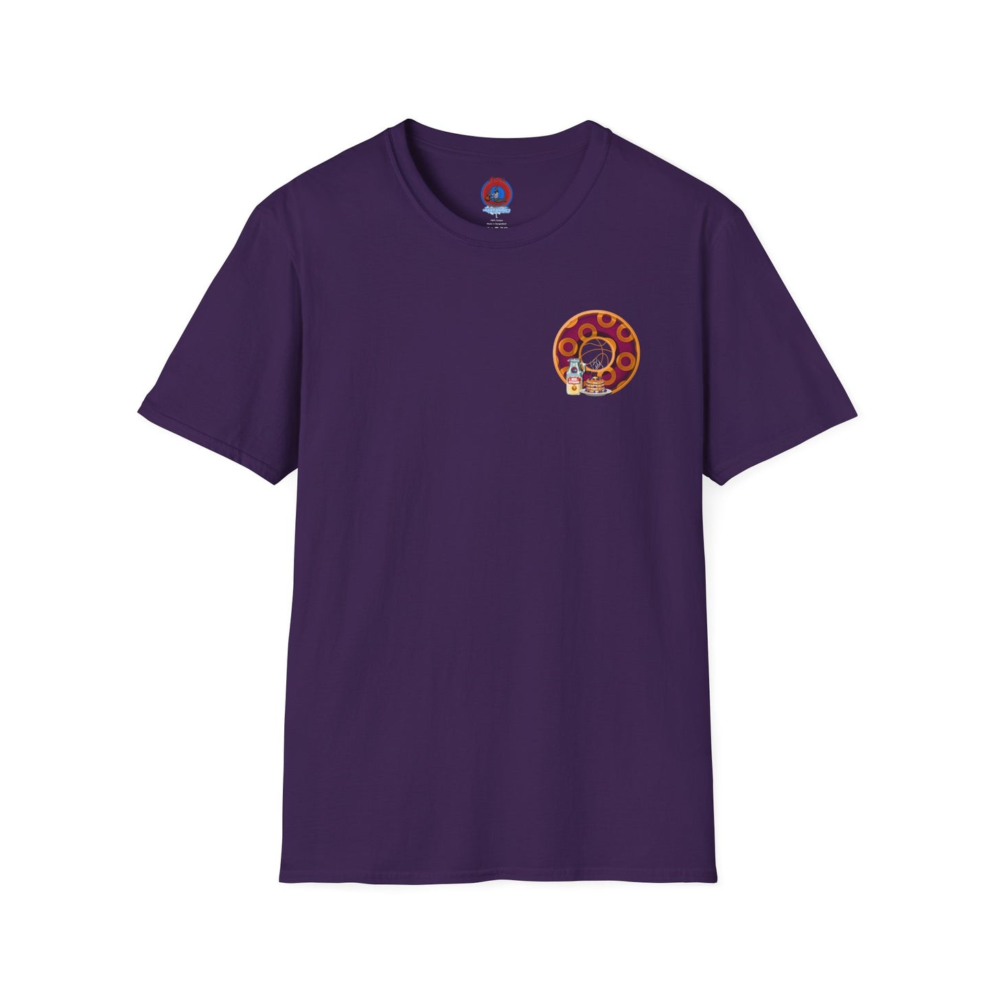 Classic Donut Tee - Unisex Soft-Style - "Princely Wooked Cream - YEMSG Donut " - burgundy/orange rustic paradox donut - variant 2