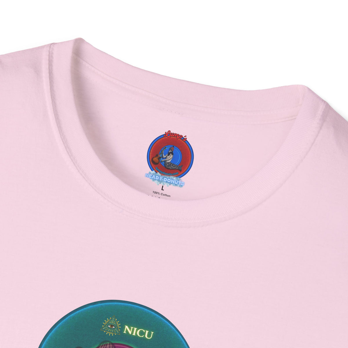 Classic Donut Tee - Unisex Soft-Style - "Masonic Donut of Rites" - series 1.0  - vivid dark teal donut