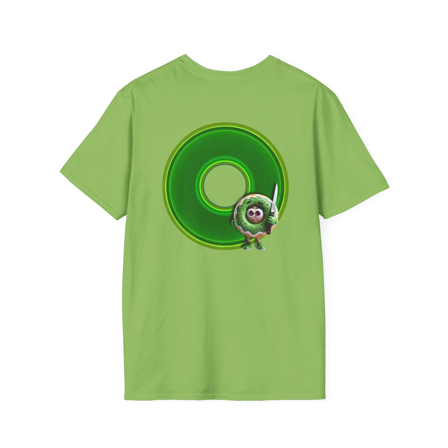 Classic Donut Tee - Unisex Soft-Style - "My Friend the Donut " - series 1.0  - variant 4 - green donut