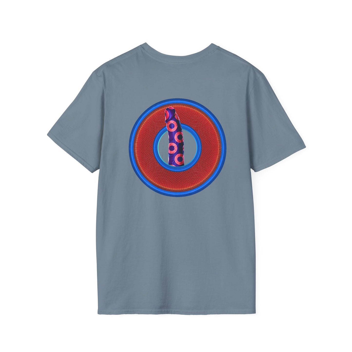 Classic Donut Tee - Unisex Soft-Style - "Sir Richard's Phamous Donut" - series 1.0  - variant 1 - red/blue paradox donut