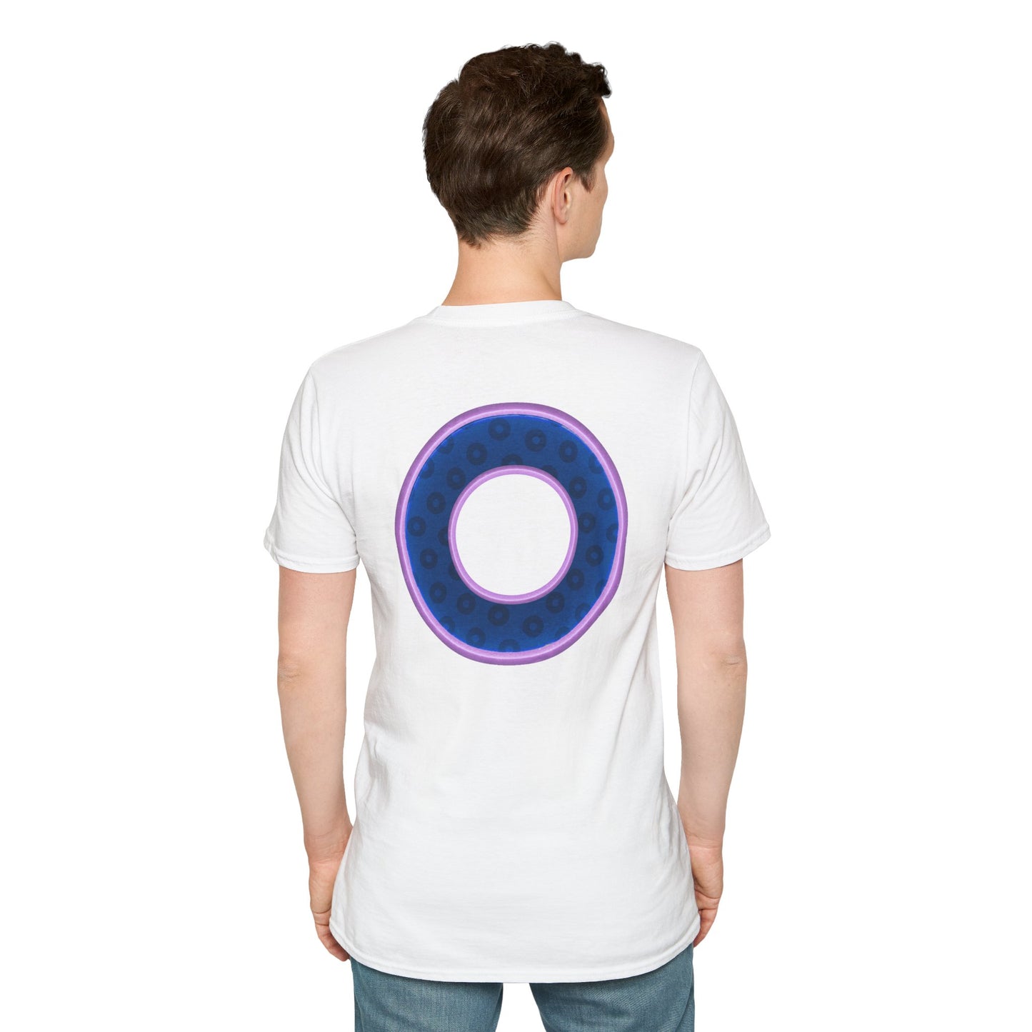 Plain Donuts/Unisex Soft-Style - "Plain Wide Mouthed Paradoxical Donuts" - dark blue/light purple donuts