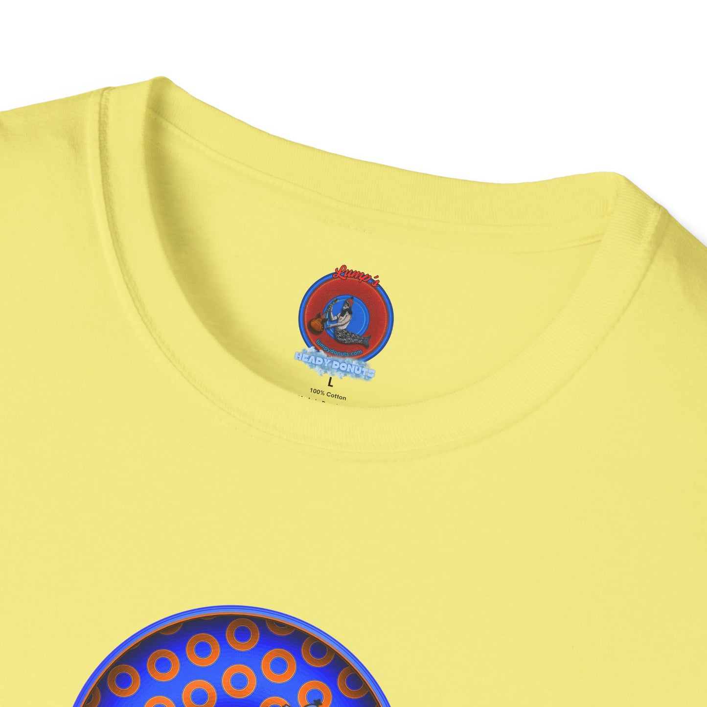 Classic Donut Tee - Unisex Soft-Style - "Diedrich Knickerbocker's Donut" - blue/orange caviar paradox donut - variant 2