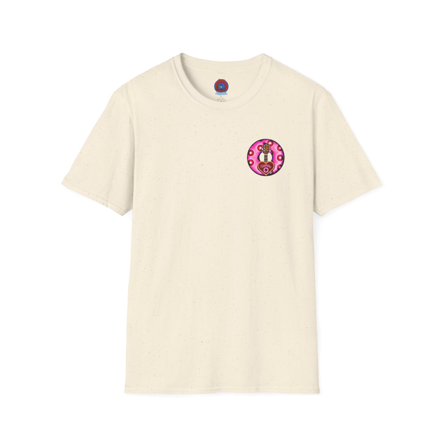 Classic Donut Tee - Unisex Soft-Style - "Would You Be My Donut?" - paradoxical bubblegum pink/red donut - variant 2