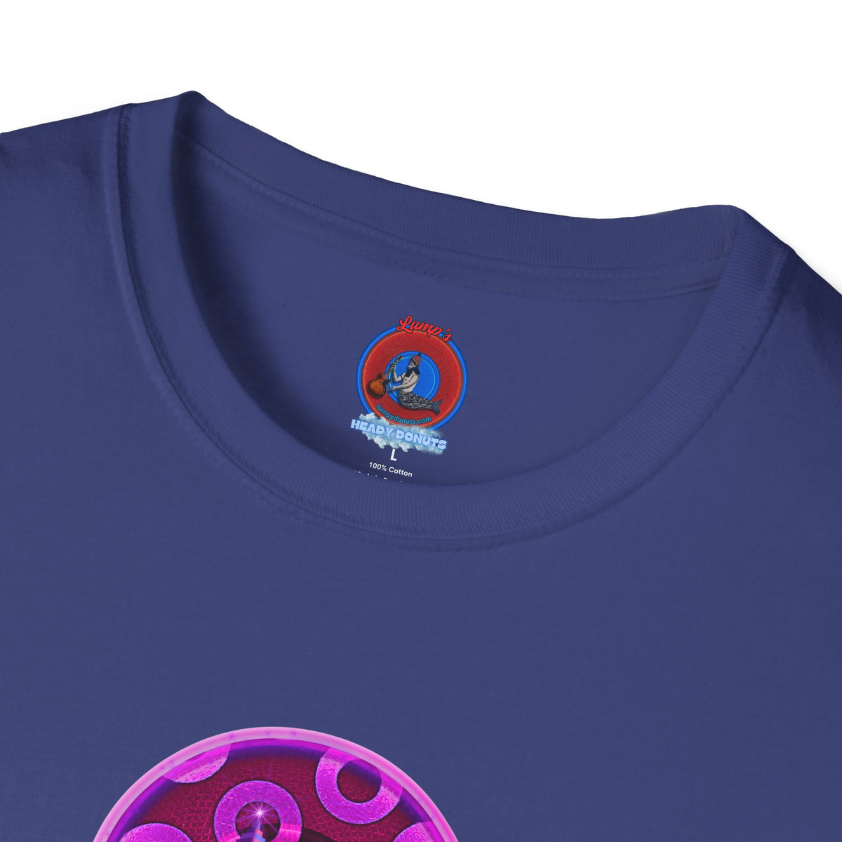 Classic Donut Tee - Unisex Soft-Style - "It's Ice Cream Popsicles - YEMSG Donut" - purple/magenta paradox donut - variant 2