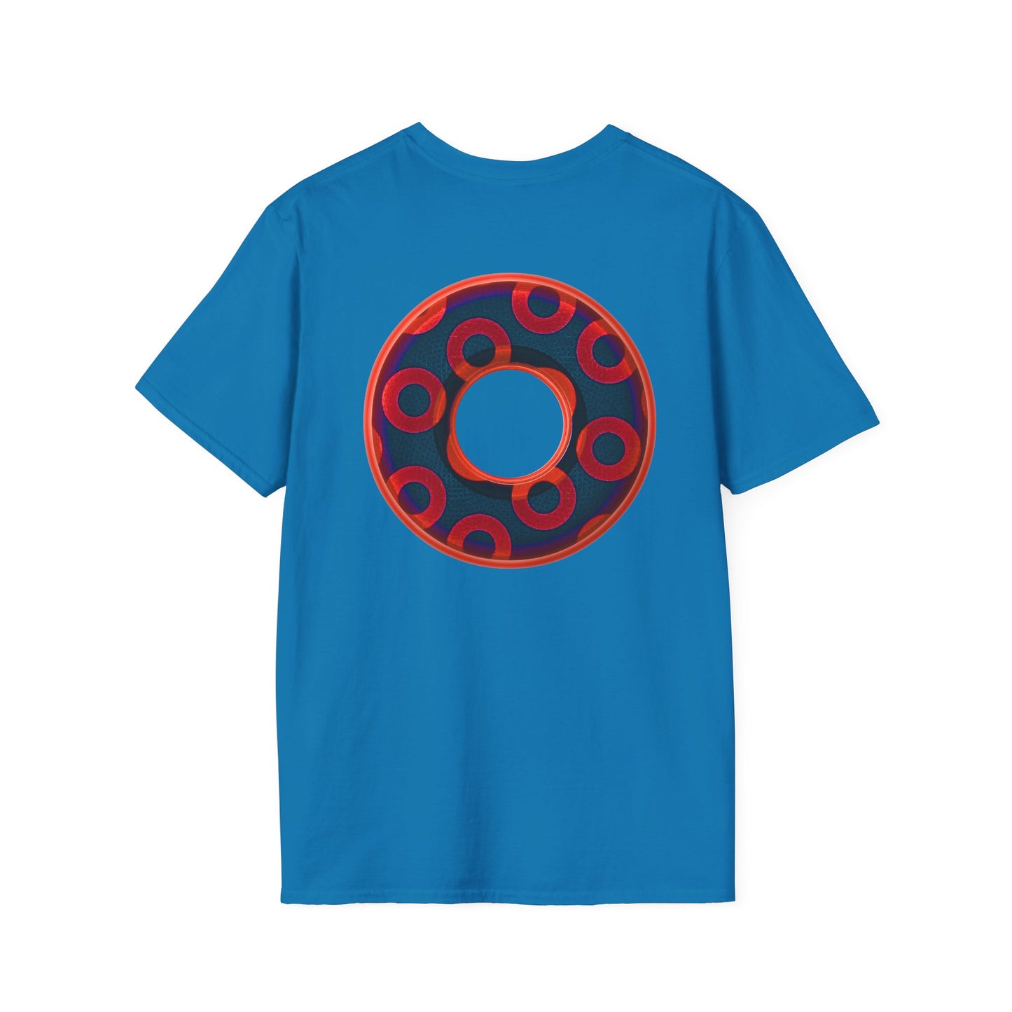 Plain Donuts/Unisex Soft-Style - "Plain Rustic Paradoxical Donuts" - red/navy blue donuts