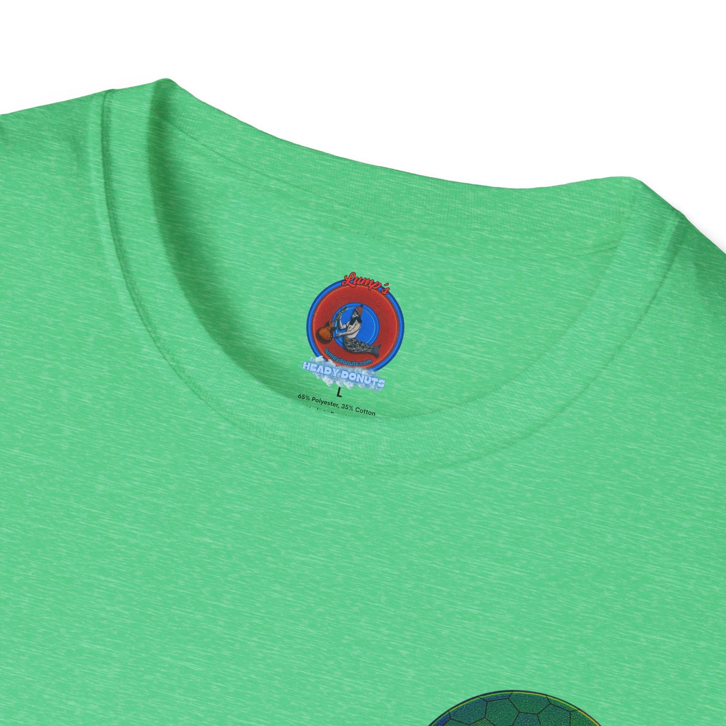 Classic Donut Tee - Unisex Soft-Style - "Save the Mondegreen City Hall Clock Tower" - hexadonut - series 1.0 -variant 1 - green donut