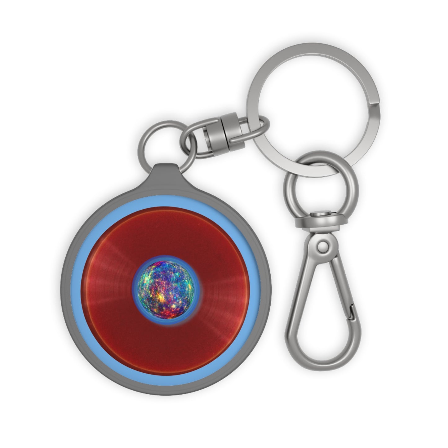 Lumpy Donut Keychain - "Your Donut is Longer than a Year " - series 1.0 - red record donut