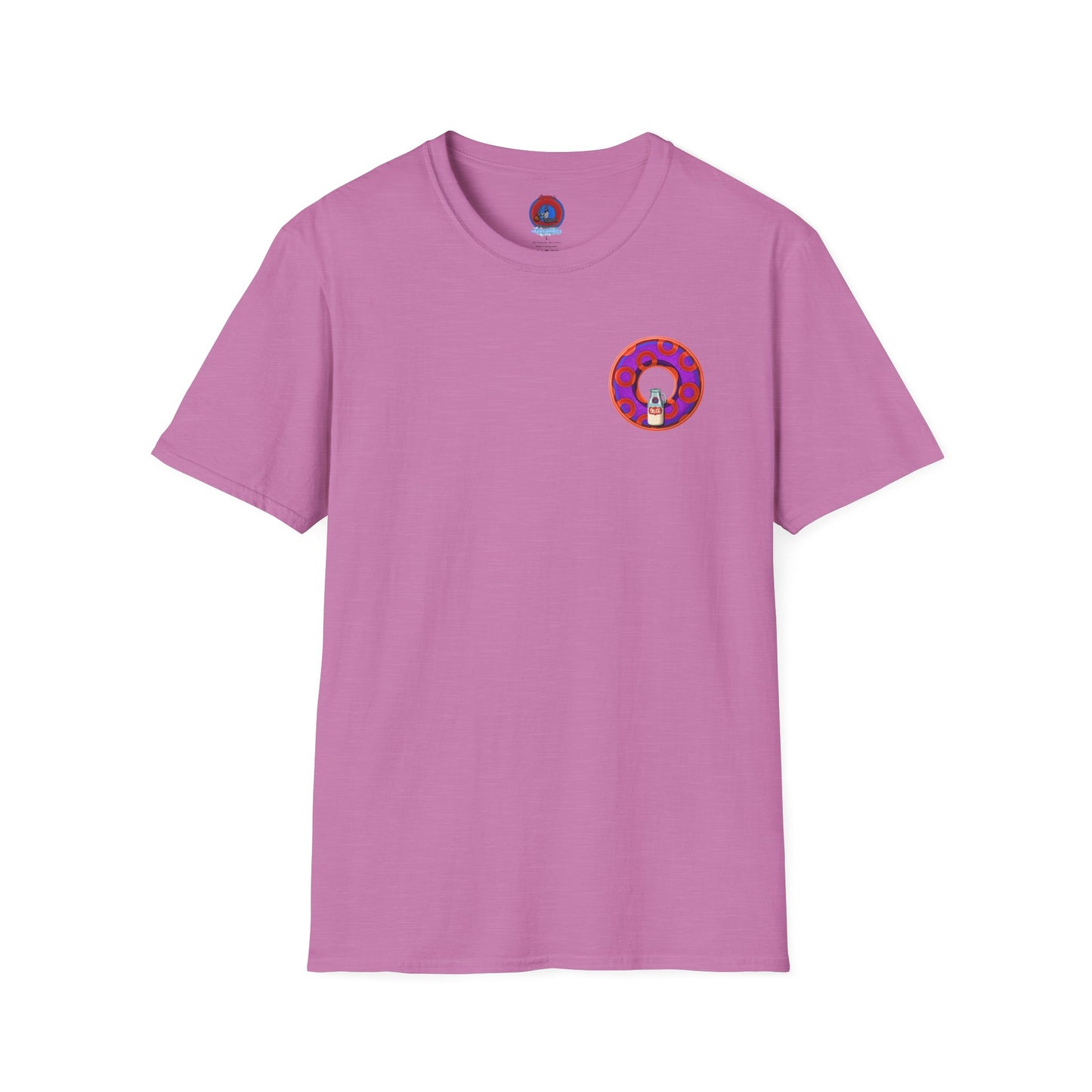 Classic Donut Tee - Unisex Soft-Style - "Wooked Cream - YEMSG Donut " -purple/red rustic paradox donut - variant 6