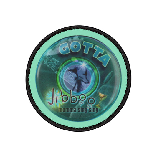 Iron-On Donut Patch - "Gotta Donut Patch" - teal donut