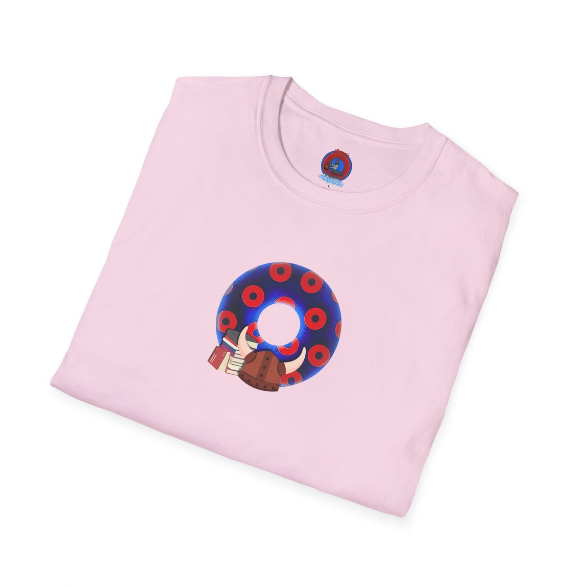 Classic Donut Tee - Unisex Soft-Style - "El Fuego Donut" - paradoxical blue/red donut