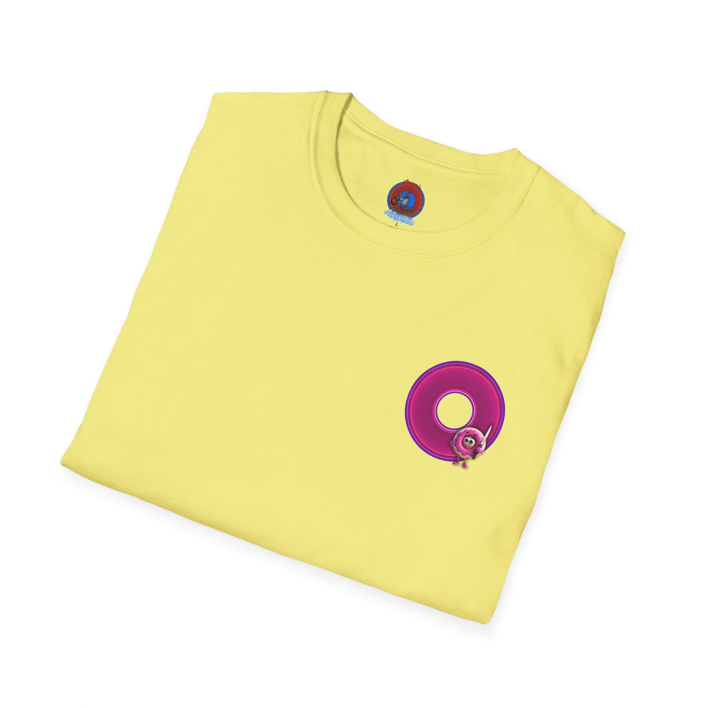 Classic Donut Tee - Unisex Soft-Style - "My Friend the Donut " - series 1.0  - variant 3 - magenta/purple donut