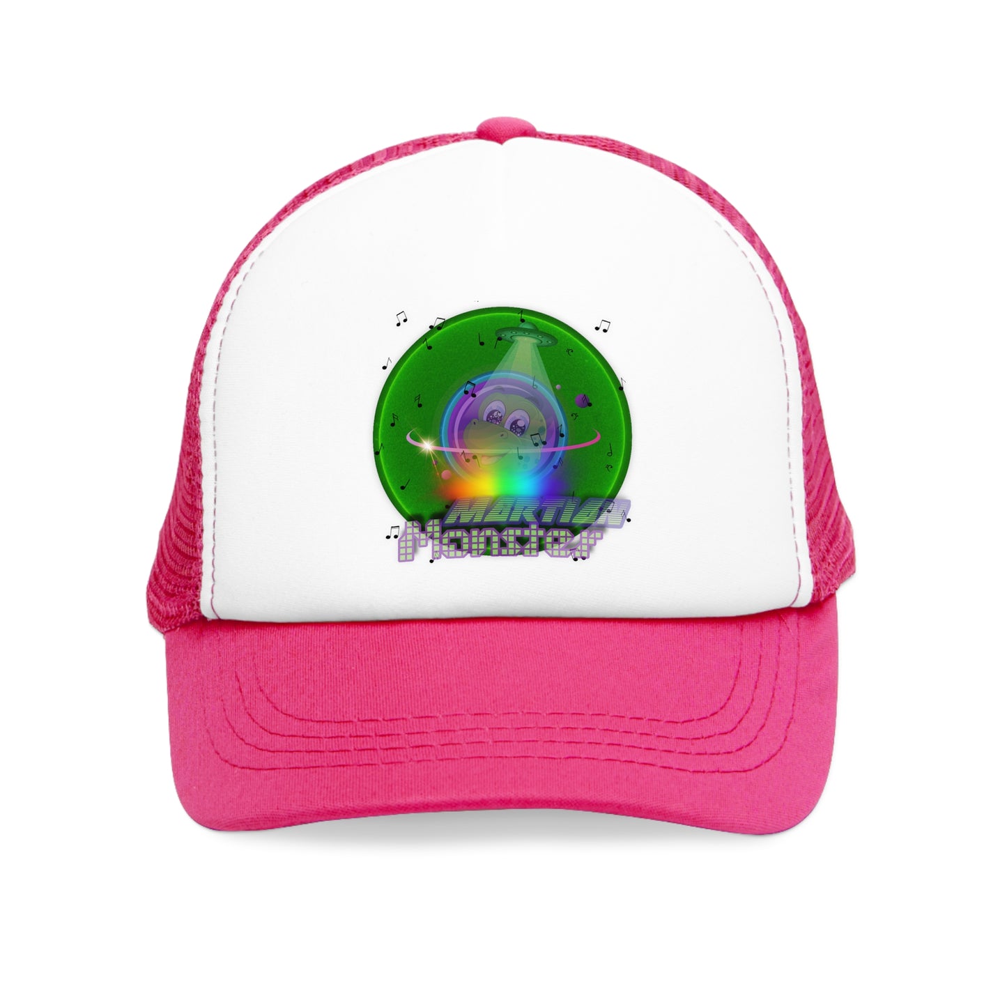 Lumpy Trucker Hat - "My Phavorite Martian" - green donut