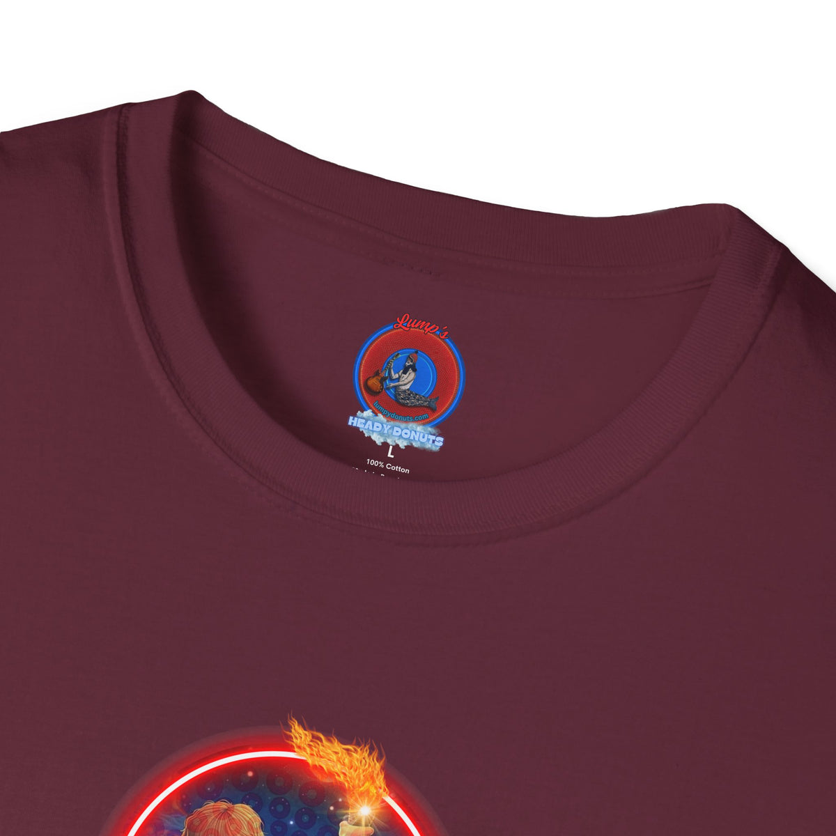 Classic Donut Tee - Unisex Soft-Style - "Torchbearer's Donut " - red donut