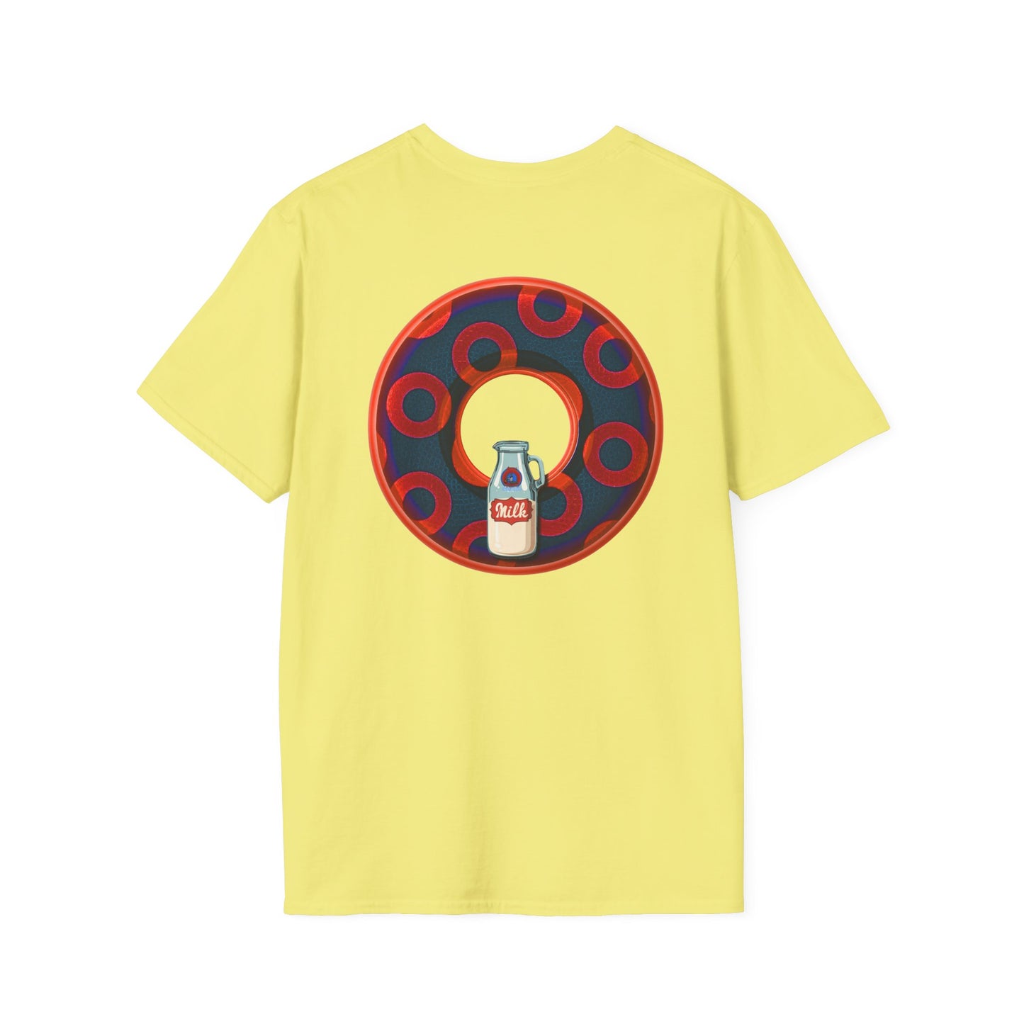 Classic Donut Tee - Unisex Soft-Style - "Wooked Cream - YEMSG Donut " -purple/red rustic paradox donut - variant 3