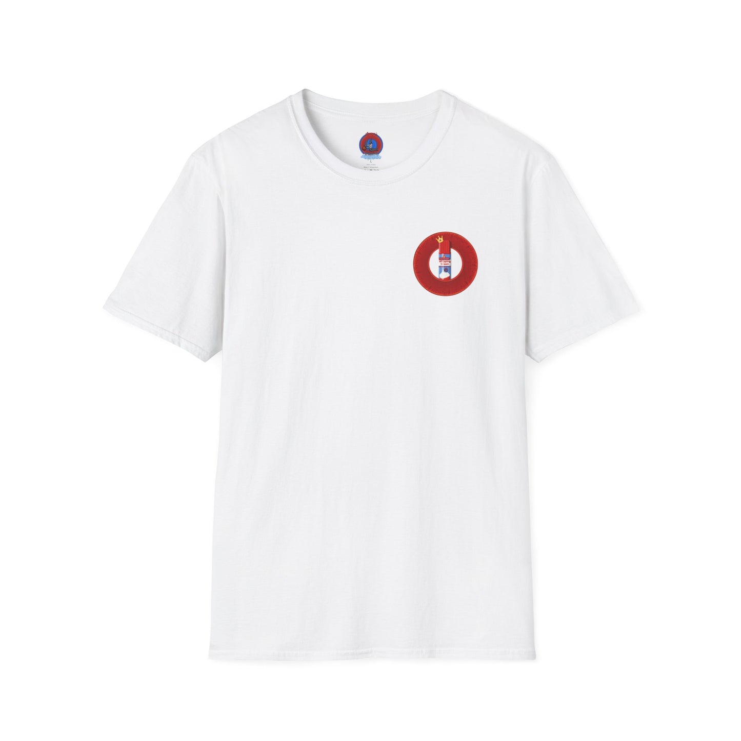 Classic Donut Tee - Unisex Soft-Style - "Princely Wooked Cream in a Can - YEMSG Donut " - vivid red donut