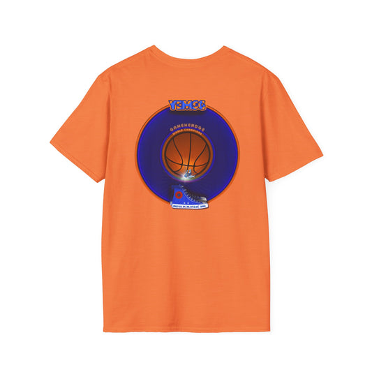 Classic Donut Tee - Unisex Soft-Style - "Diedrich Knickerbocker's Donut" - vivid blue/orange donut - variant 1