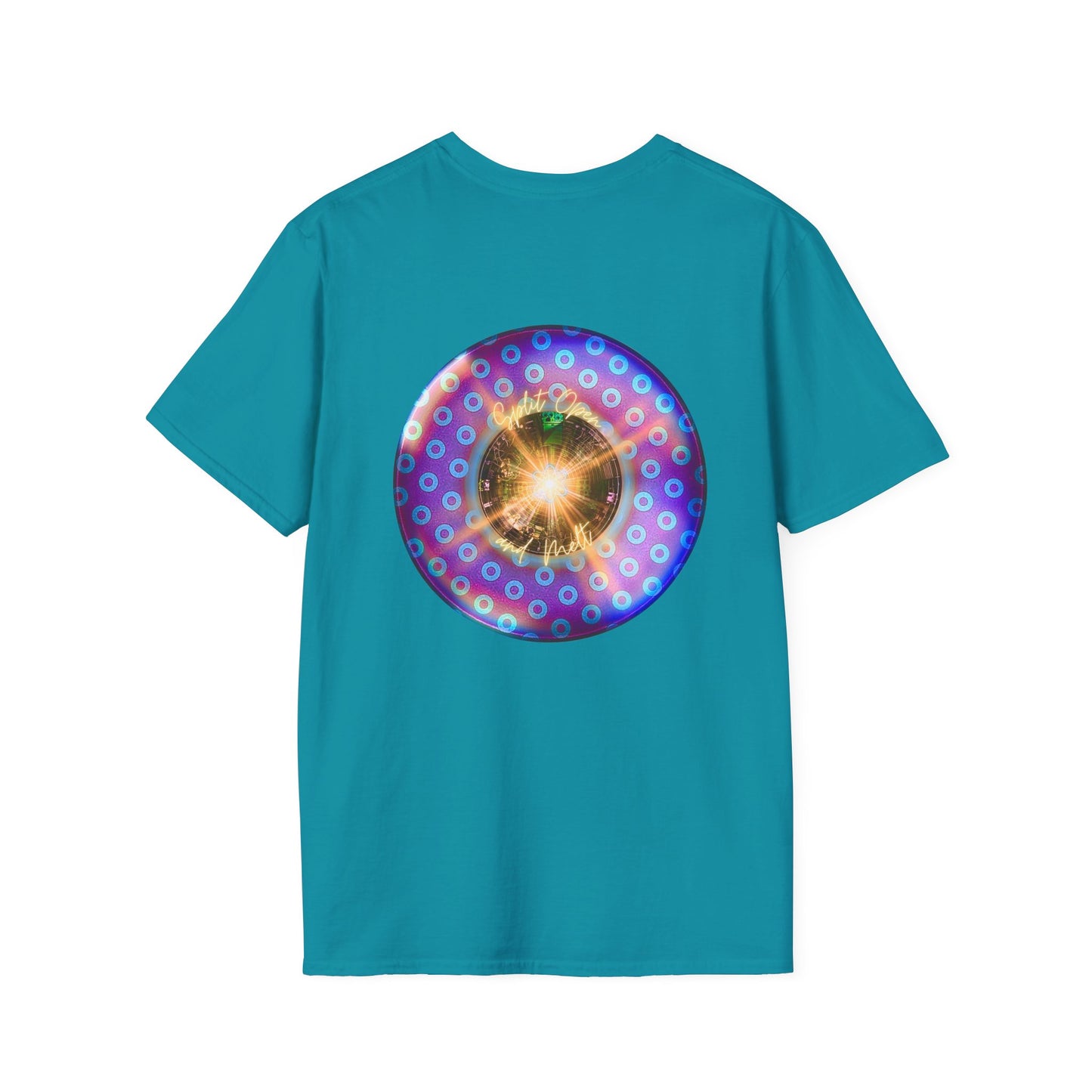 Classic Donut Tee - Unisex Soft-Style - "Donut Melts" - purple/blue paradoxical donut